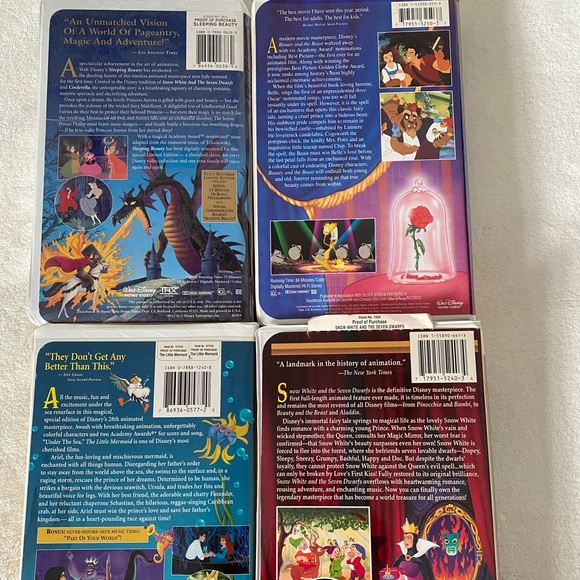 Disney Other 5 Disney Princess Vhs Tapes Poshmark
